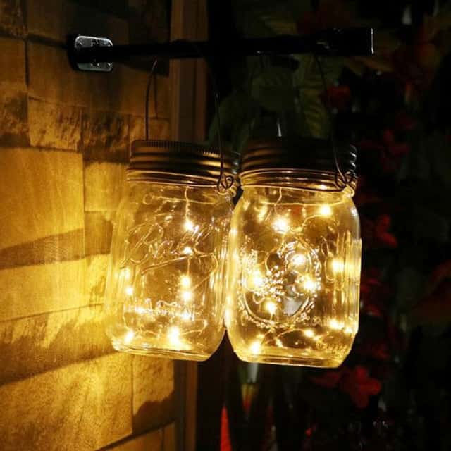Tarro Solar 20 Led Amarillo