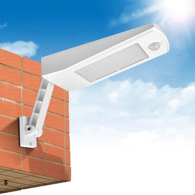 Farola Solar Exterior Negro/Blanco 48 Led