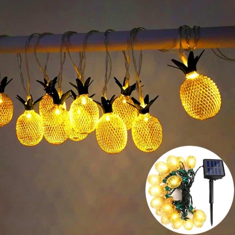 Guirnalda Solar 10 Piñas Luminosas