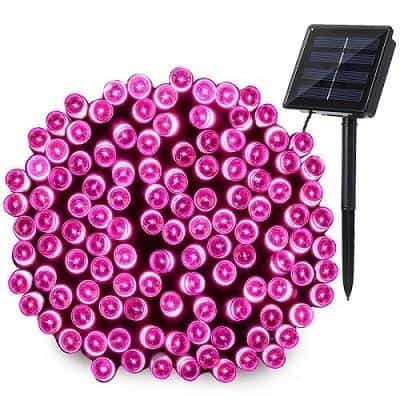 Guirnalda Solar Luz De Hada Rosa