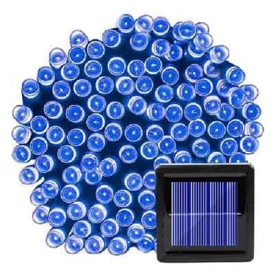 Guirnalda Solar Luz De Hada Azul