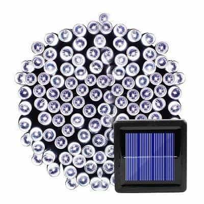 Guirnalda Solar Luz De Hada Blanca