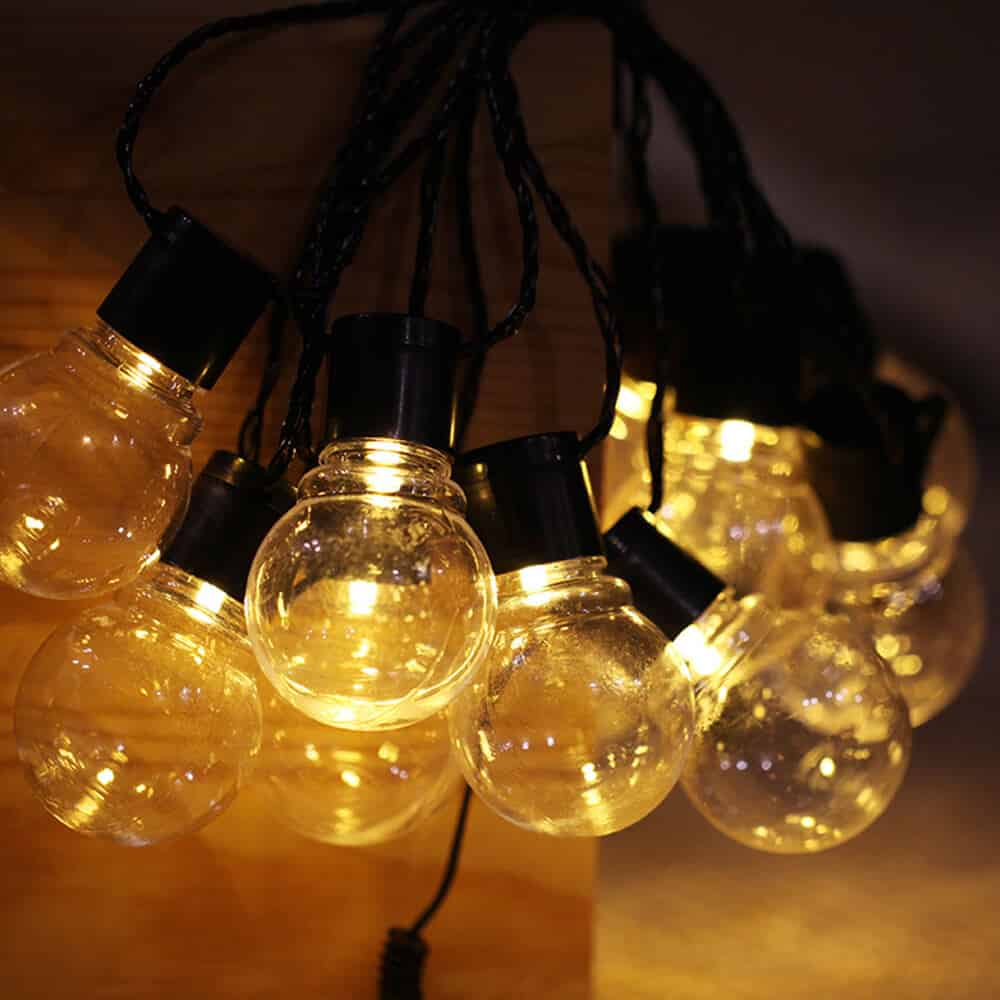 Guirnalda Solar Bombilla Clara Vintage (20Led)